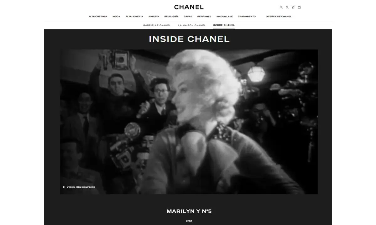 inside chanel web